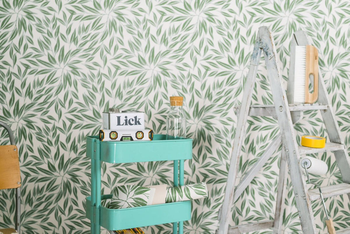 Botanical wallpaper and Lick paint