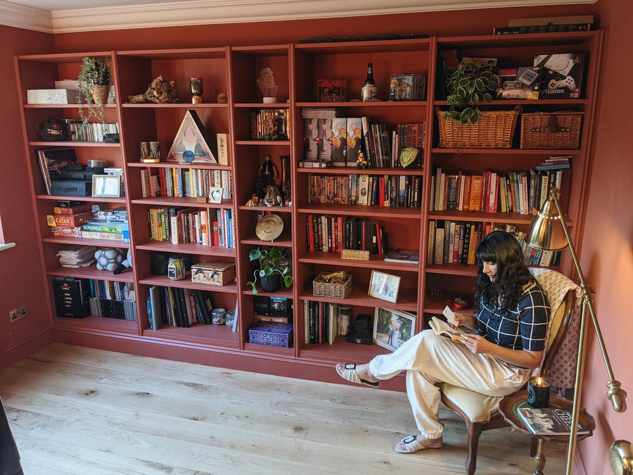 Library study room painted in Lick paint Red 01