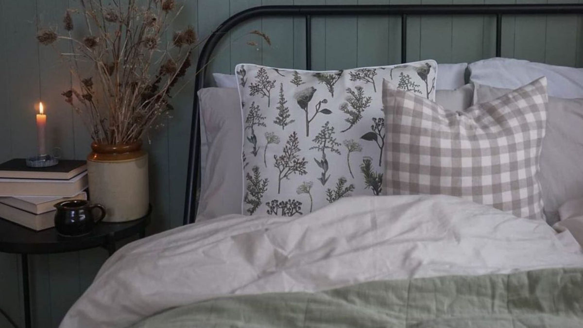 Cosy bedroom painted in Lick Green 02 paint