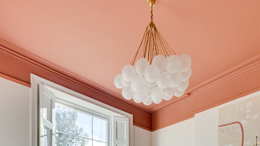 Ceiling painted in Lick paint Orange 02 