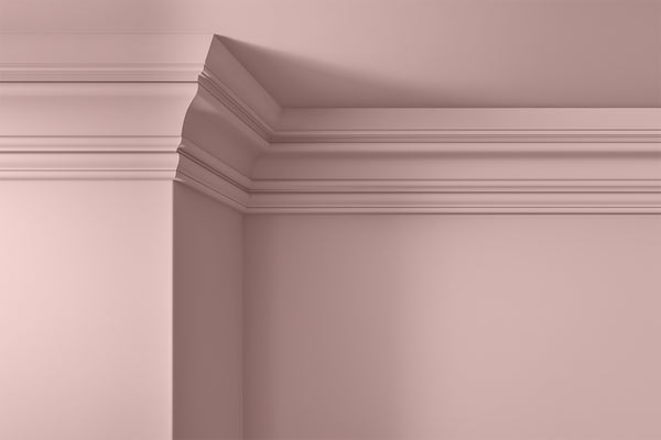 Walls, ceilings and coving painted in Lick Pink 05