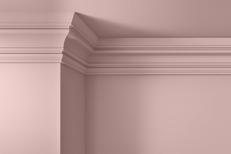 Walls, ceilings and coving painted in Lick Pink 05