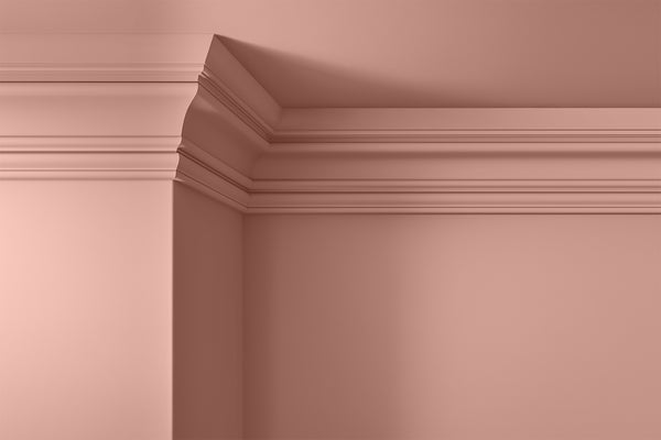 Walls, ceilings and coving painted in Lick Pink 13