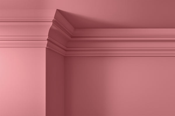 Walls, ceilings and coving painted in Lick Pink 12