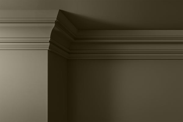 Walls, ceilings and coving painted in Lick Greige 03
